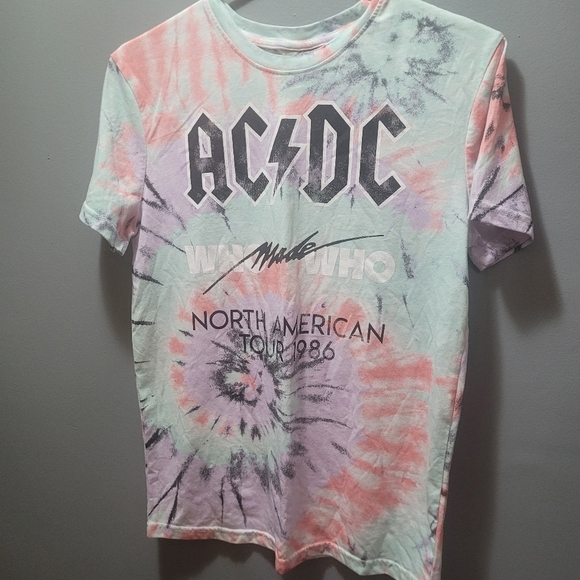 ACDC Tie Dyed T Shirt XS - Picture 2 of 6